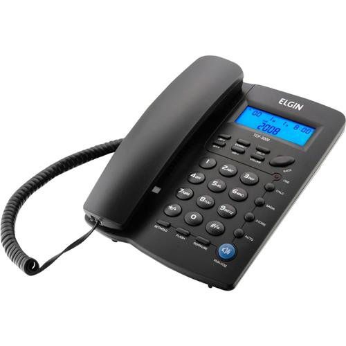 Telefone com Fio Elgin Tcf-3000 Viva-voz Identificador de Chamadas