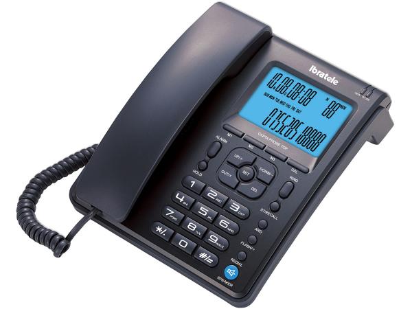 Telefone com Fio Ibratele 0457 - Identificador de Chamadas Viva Voz Chave Bloq.