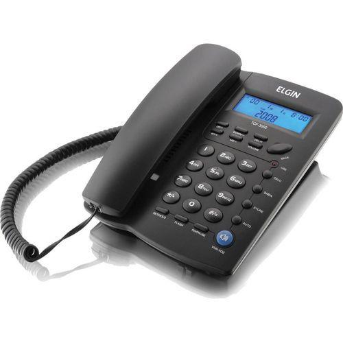 Telefone com Fio Indentificador de Chamadas Agenda para 12 Números - Elgin