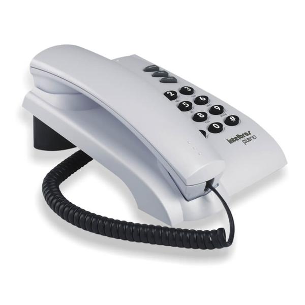 Telefone com Fio Intelbras Pleno 4080058 Cinza Ártico com Chave