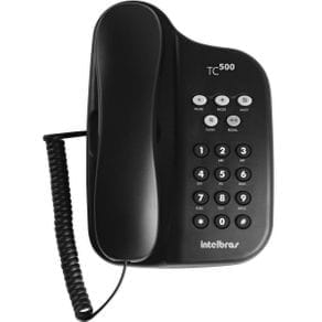 Telefone com Fio Intelbras TC 500 Preto