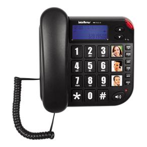 Telefone com Fio Intelbras TOK Fácil ID com Identificação de Chamadas e Viva-voz - Preto