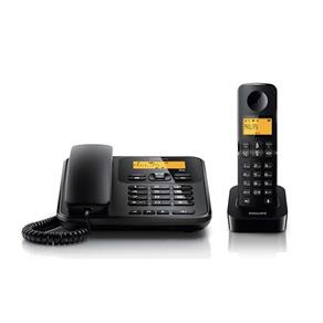 Telefone com Fio Philips X200B/Br com Identificador de Chamadas e Viva-Voz + Ramal Sem Fio - Preto