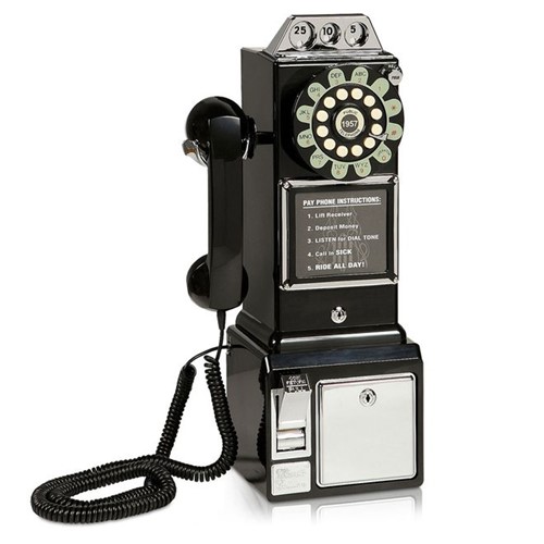 Telefone com Fio Retro Watson Preto 32.387 Classic