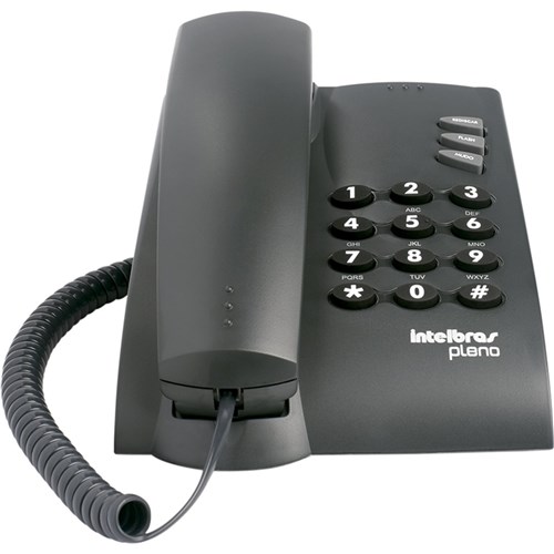 Telefone com Fio Sem Chave - Pleno 4080055 - Intelbras (Cinza Ártico)
