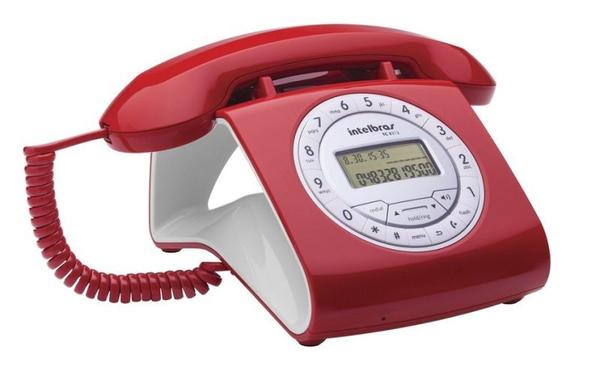 Telefone com Fio TC8312 Vermelho Retro Intelbrás