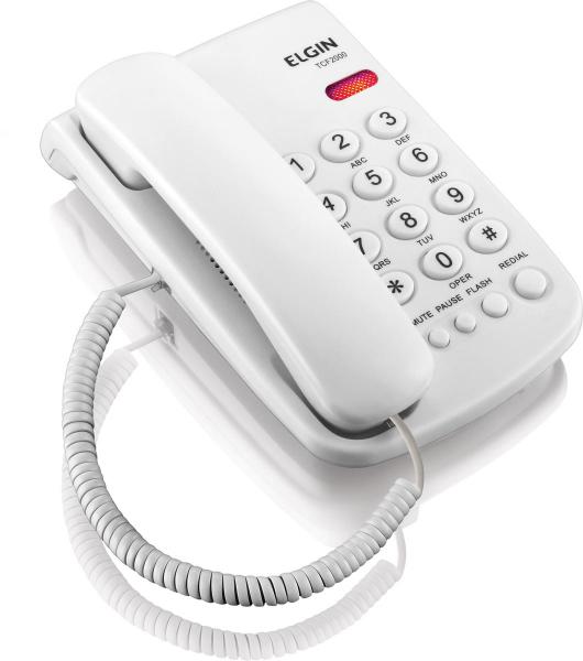Telefone com Fio Tcf 2000 B - Chave de Bloqueio - Indicaçã - Elgin