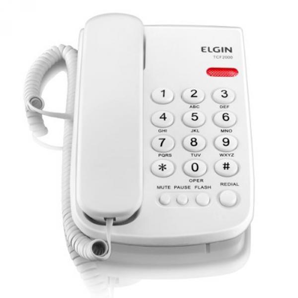 Telefone com Fio TCF 2000 Branco - ELGIN