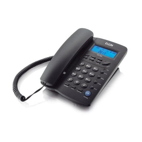 Telefone com Fio Tcf 3000 com Identificador de Chamadas Preto Elgin - Elgin