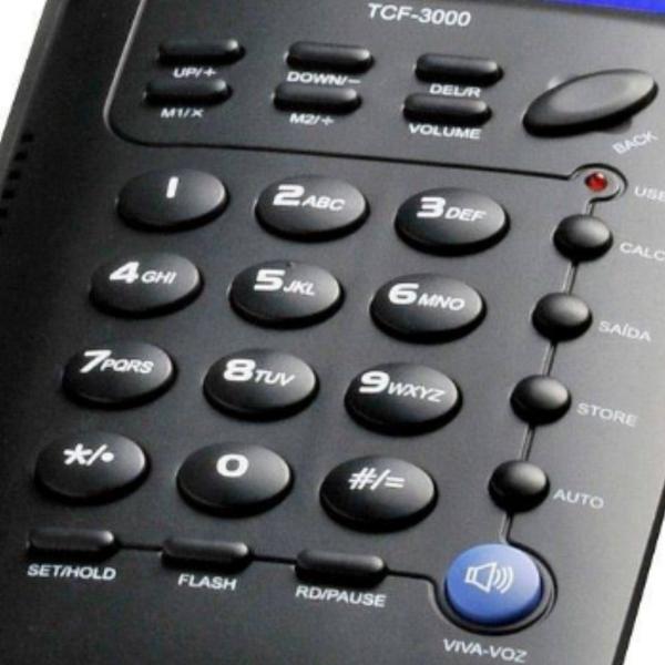 Telefone com Fio Tcf-3000 e Identificador de Chamada Preto Elgin