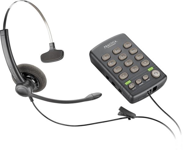 Telefone com Headset Plantronics Practica - T110