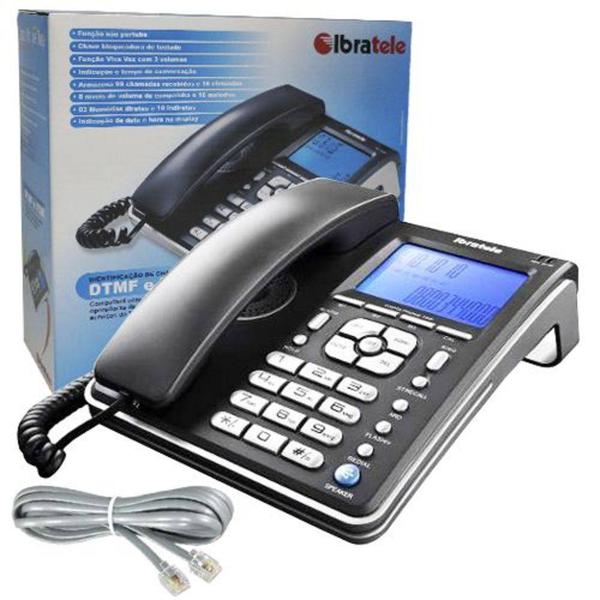 Telefone com Identificador/bloqueador Capta Phone Top Ibratele Preto/prata 8052