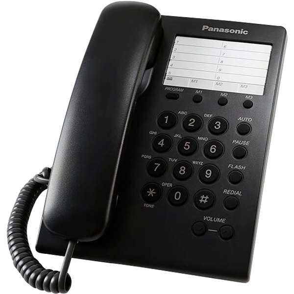 Telefone de Mesa e Parede com Fio Preto Panasonic
