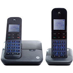 Telefone Digital Sem Fio Moto 6000MRD2 com Identificador de Chamadas + 1 Ramal - Motorola