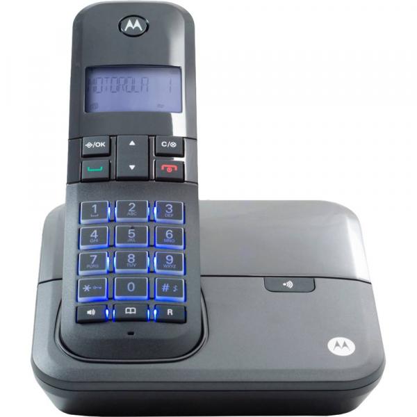 Telefone Digital Sem Fio Moto4000 Preto com Identificador de Chamadas Motorola