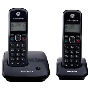 Telefone Digital Sem Fio Motorola Auri 2000 MRD2 com Dect 6.0 e Id. Chamadas + 1 Ramal - Preto