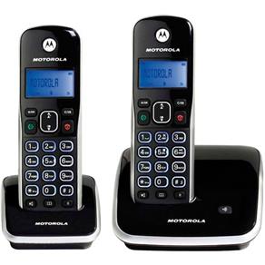 Telefone Digital Sem Fio Motorola AURI3500MRD2 Preto/prata
