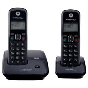 Telefone Digital Sem Fio Motorola Dect 6.0 Auri 3000 com Id. Chamadas e Viva-Voz + 1 Ramal