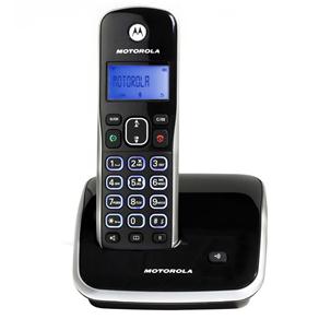 Telefone Digital Sem Fio Motorola Dect 6.0 Auri 3500 10555 com Identificador de Chamadas, Viva-Voz, Visor e Teclado Iluminado - Preto/Prata