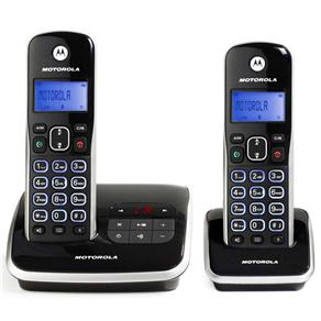 Telefone Digital Sem Fio Motorola Dect 6.0 Auri 3500SE-MRD2 com Identificador de Chamadas, Secretária Eletrônica e Teclado Iluminado e 1 Ramal - Preto