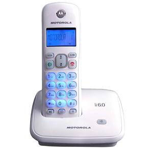 Telefone Digital Sem Fio Motorola Dect 6.0 Auri 3500W com Identificador de Chamadas, Viva-Voz, Visor e Teclado Iluminados - Branco