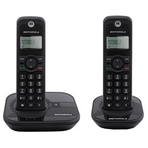 Telefone Digital Sem Fio Motorola Dect 6.0 Gate 4000 com Identificador de Chamadas + 1 Ramal - Preto
