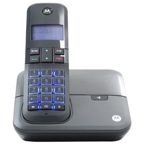 Telefone Digital Sem Fio Motorola MOTO4000 com Identificador de Chamadas, Viva-voz, Visor e Teclado Iluminados - Preto