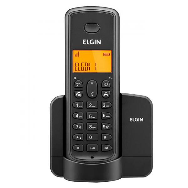 Telefone Fixo Sem Fio Elgin TSF8001 com Viva Voz Preto