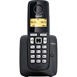 Telefone Gigaset Sem Fio com Secretária Eletrônica Móvel A220A Preto