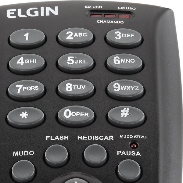 Telefone Headset Hst-6000 Preto - Elgin
