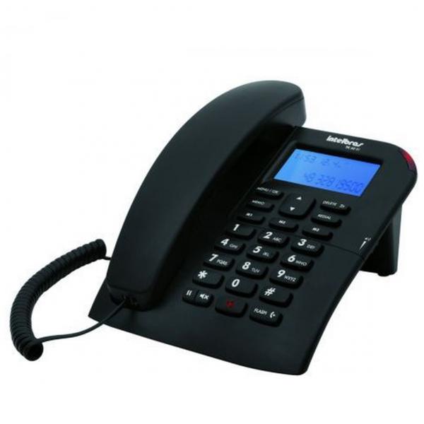 Telefone Intelbras com Fio e Identificador de Chamada Preto Tc60id