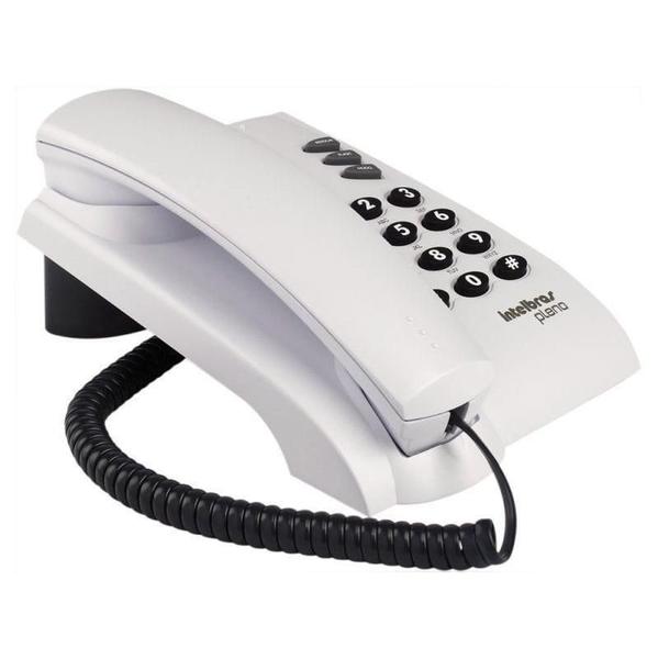 Telefone Intelbras Pleno com Fio Cinza Ártico Sem Chave 4080055