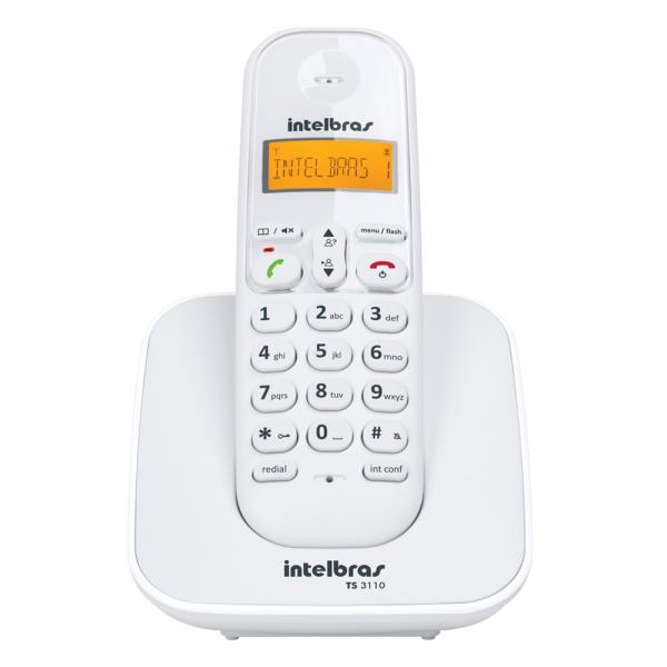 Telefone Intelbras Sem Fio Digital TS 3110 Branco