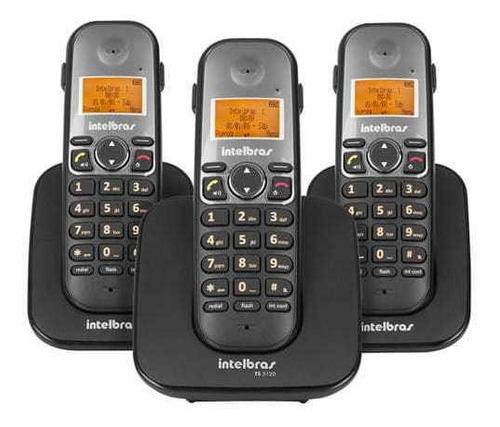 Telefone Intelbras Sem Fio Ts 5123 Base e 2 Ramais - Preto