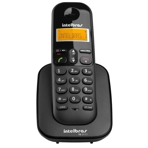 Telefone Intelbras Sem Fio Ts3111 Preto - 4123111 (ramal)