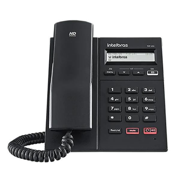 Telefone Intelbras TIP 125i 4201250 IP com Fio Preto