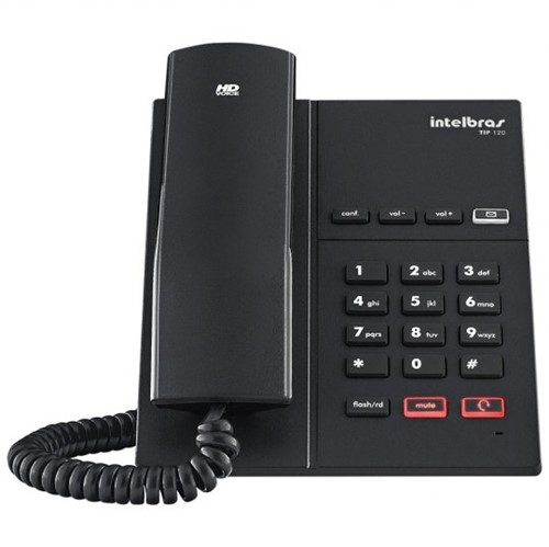 Telefone IP Intelbras com Fio TIP 120 Preto - 4060015