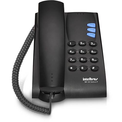 Telefone IP - TIP 100 - Preto - Intelbras