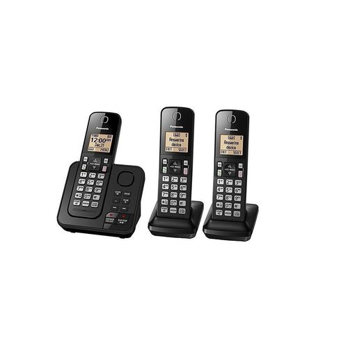 Telefone Panasonic Kx-tgc363 com Bina 3 Fone Agenda de 50 Numeros Secretaria Eletronica