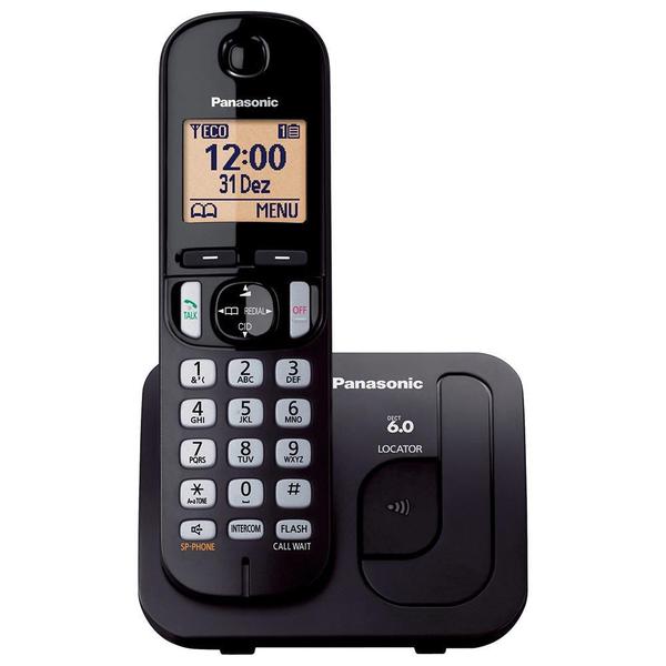 Telefone Panasonic Sem Fio KX-TGC210LBB Preto