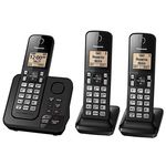 Telefone Panasonic Tgc363 Sem Fio/ 3 Aparelhos/ Bina/ Atendedor de Chamadas - Preto