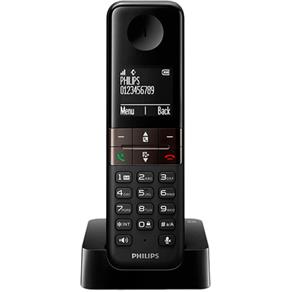 Telefone Philips Sem Fio Secretaria Eletronica, Viva-Voz, Display Branco 4,6cm - D4551B Preto