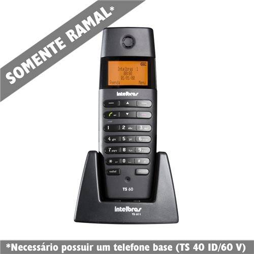 Telefone Ramal Sem Fio Ts 60 R Preto - Intelbrás