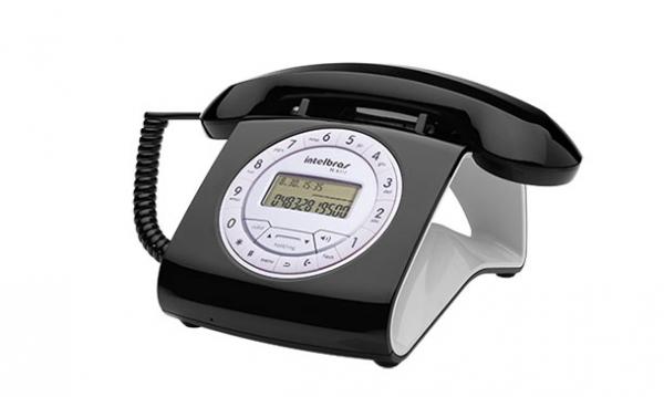Telefone Retro Preto Intelbras TC 8312 TC8312 - Intelbras