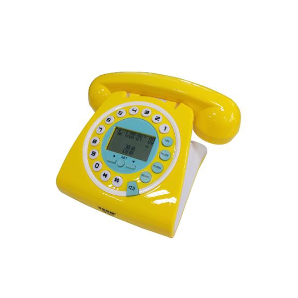 Telefone Retrô Vintage Amarelo TM 8227A com Identificador Cor Amarelo - Teem