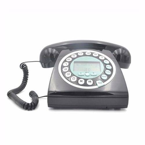 Tudo sobre 'Telefone Retrô Vintage Antigo com Identificador de Chamadas Cor Preto'