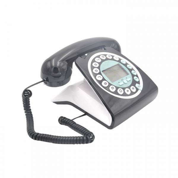 Telefone Retrô Vintage TM 8227P com Identificador Cor Preto - Teem
