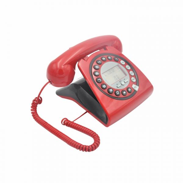Telefone Retrô Vintage TM 8227V com Identificador Cor Vermelho - Teem