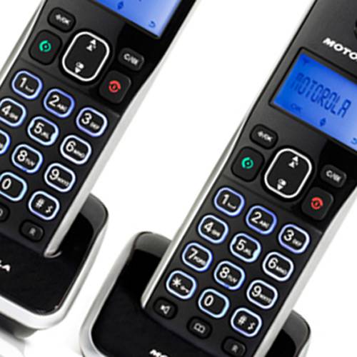 Telefone S/Fio C/Ident. Chamadas, Viva-Voz, Sec.Eletrônica + Ramal Auri 3500SEMRD2 - Motorola