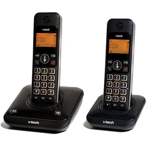Telefone S/ Fio DECT 6.0 C/ Identificador de Chamadas e Viva-Voz LYRIX 550 + Ramal S/ Fio DECT 6.0 C/ Identificador de Chamadas e Viva-Voz para LYRIX 550 e LYRIX 550SE - Vtech